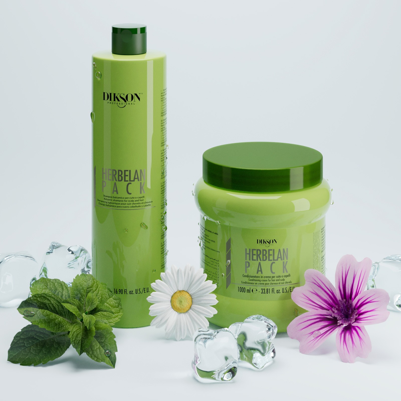 Dikson herbalan pack kremasti šampon 500 ml + herbalan pack regenerator u kremi za kosu 1000 ml - Slika 3