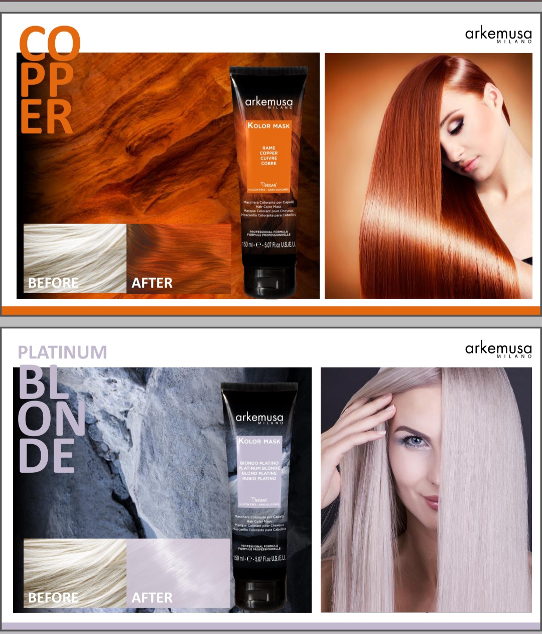 Arkemusa color maska 150 ml platinum plava - Slika 2