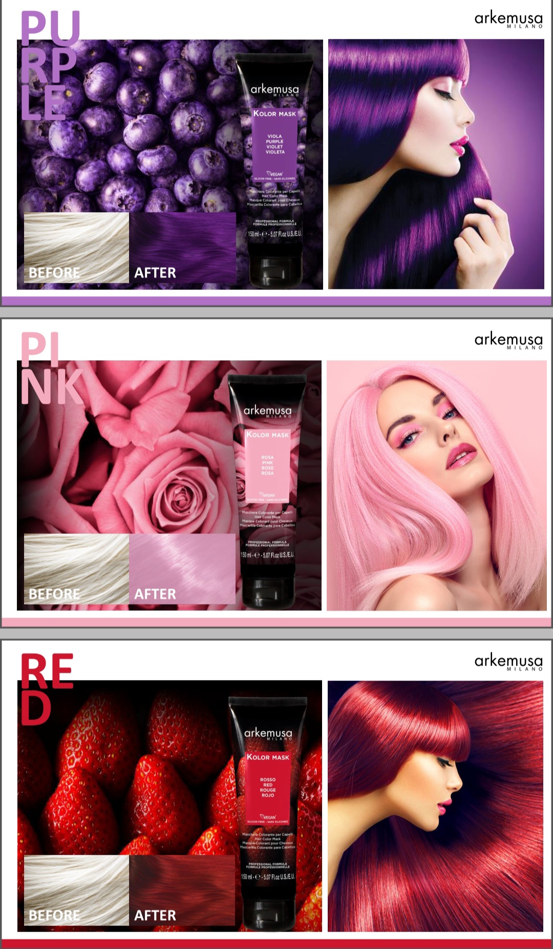 Arkemusa color maska 150 ml platinum plava - Slika 3