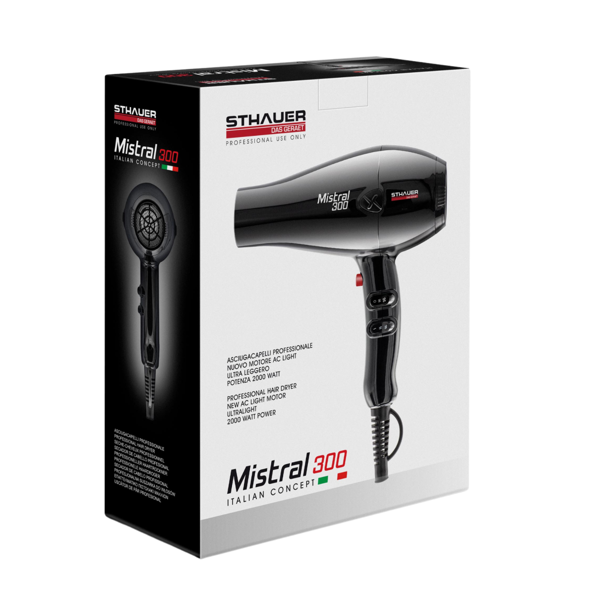 Profesionalno sušilo za kosu Sthauer Mistral 2000 watt / crni - Image 6